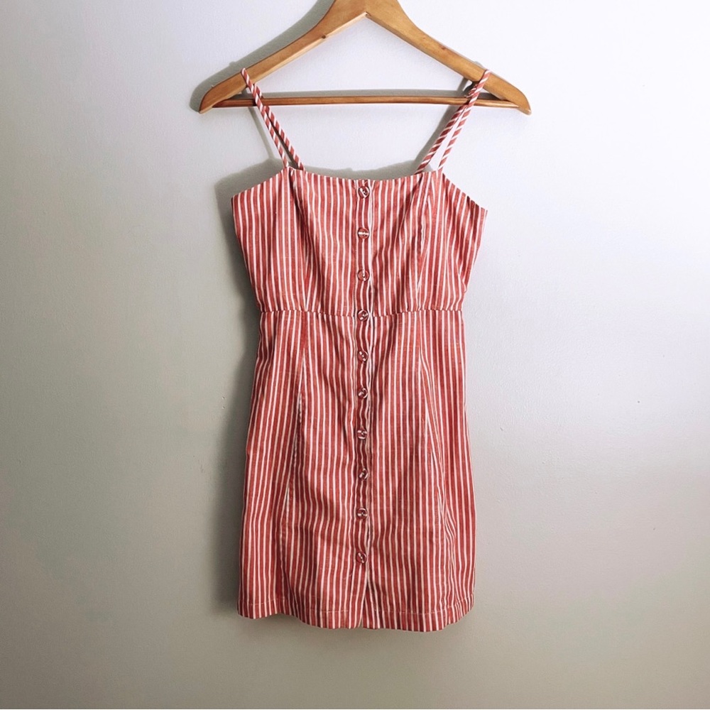Red & white stripes dress